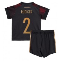 Camiseta Alemania Antonio Rudiger #2 Segunda Equipación Replica Mundial 2022 para niños mangas cortas (+ Pantalones cortos)